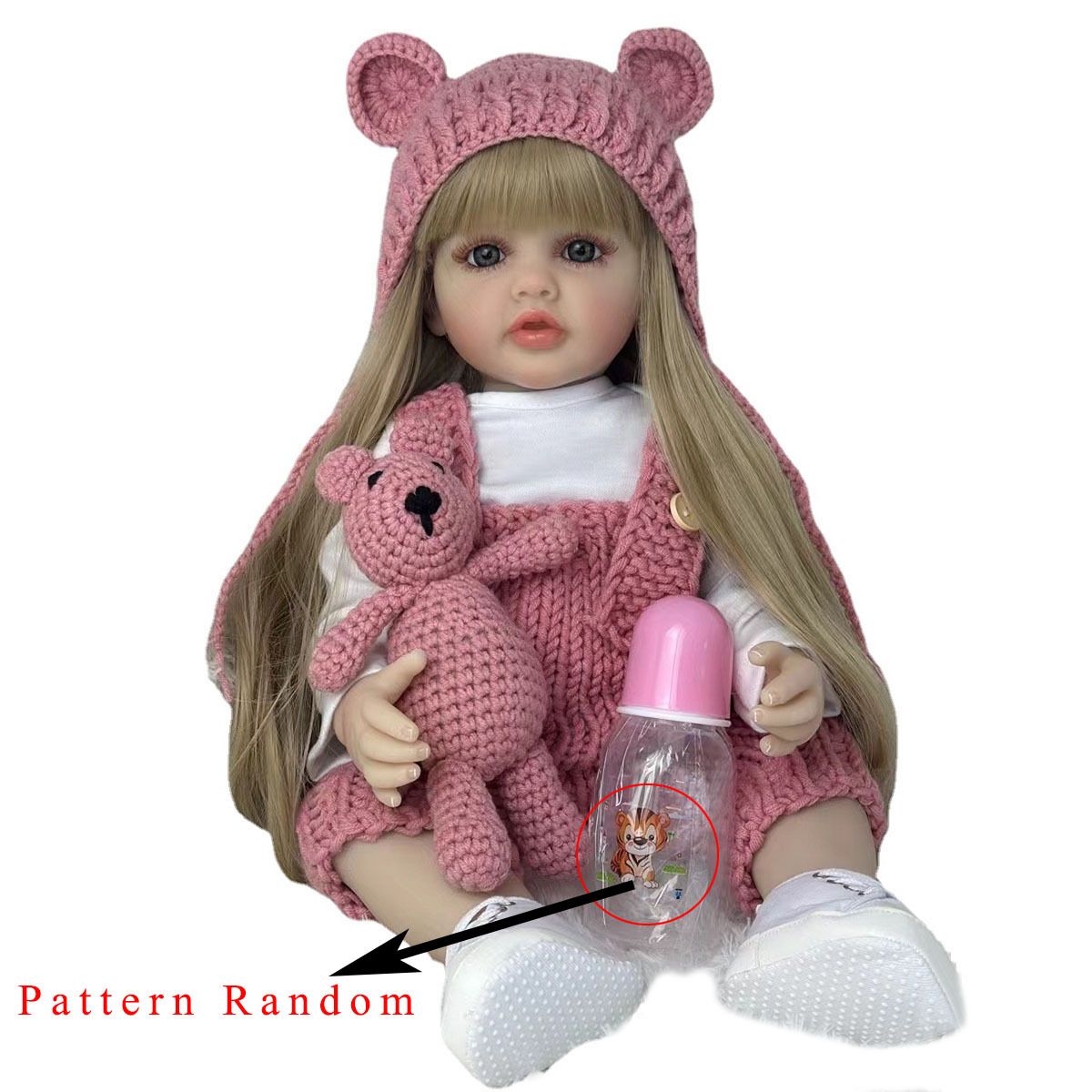 Reborn Baby Doll Silicone Realistic - BZDOLL 55 سنتيمتر 22 بوصة نابض