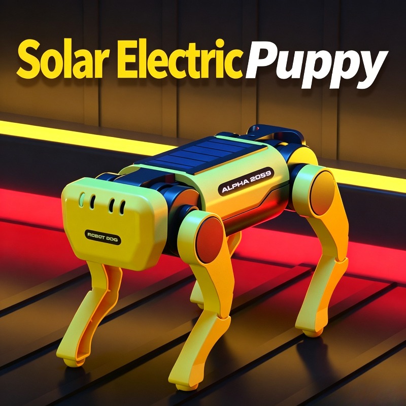 Stem Solar Robot Kit For Kids - طقم تجميع كلب ميكانيكي يعمل بالطاقة