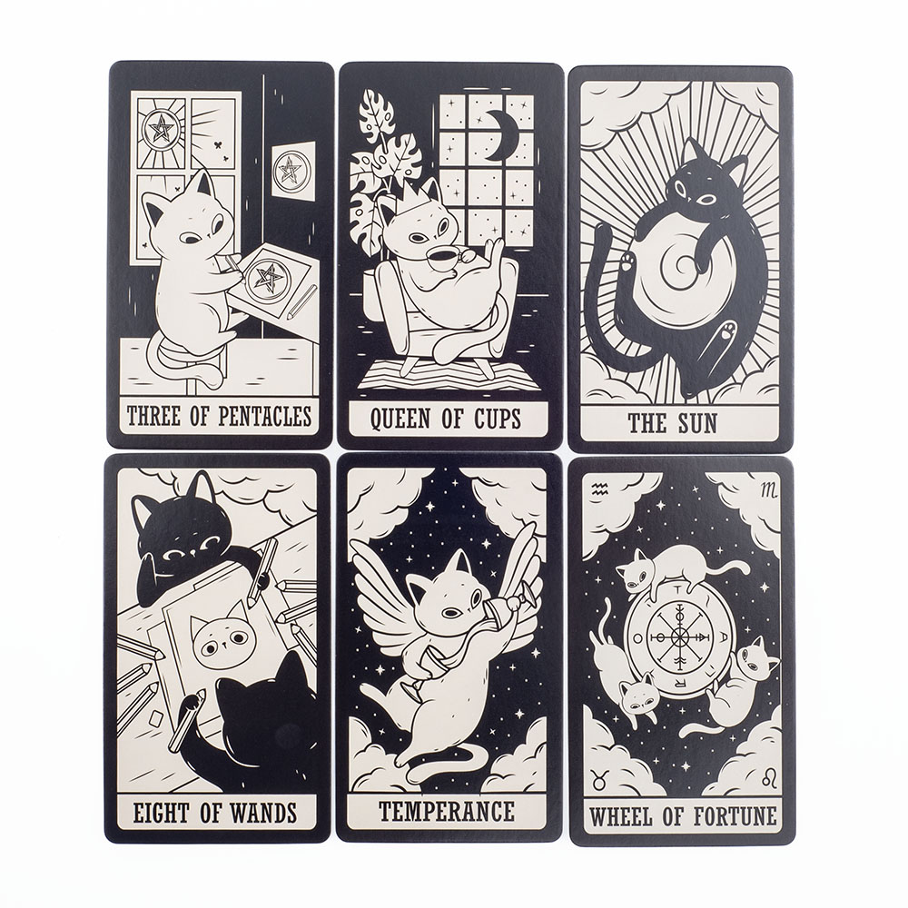 نسخة التاروت الهريرة بالأبيض و - مراجعة Tarot Cards Deck With Guidebook وسعره