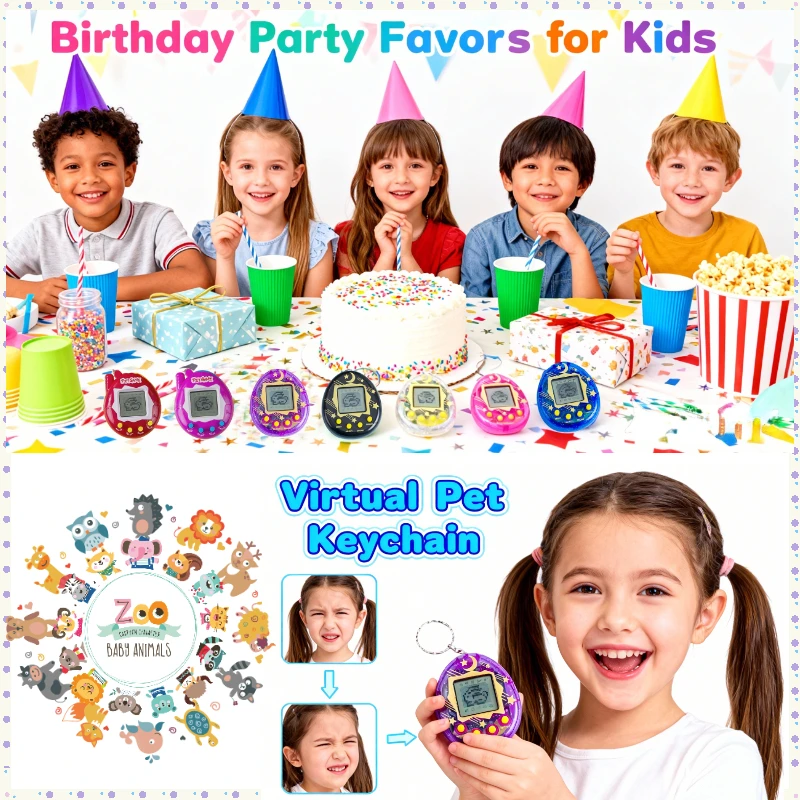 64-6 قطع سلسلة مفاتيح على شكل  - مراجعة Tamagotchi Electronic Pet Virtual وسعره