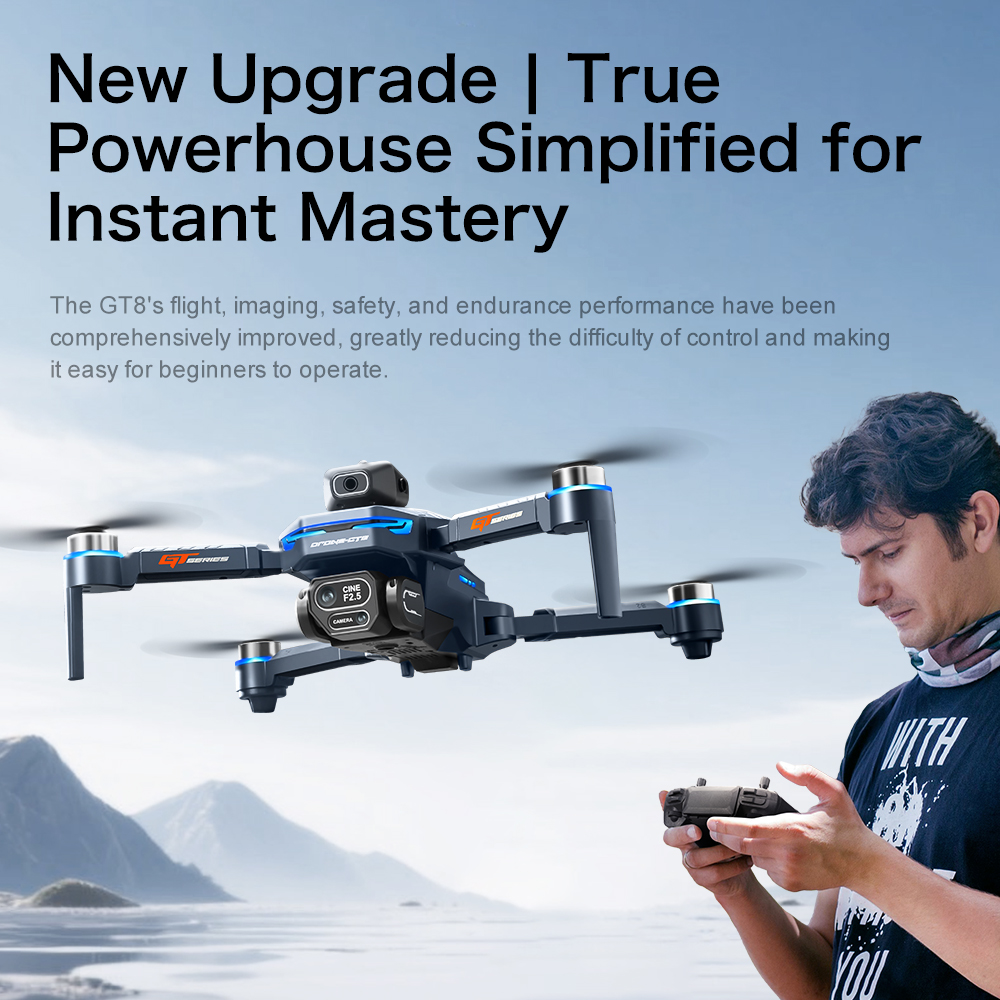 طائرة بدون طيار GT8 الأصلية بد - مراجعة Fpv Brushless Rc Drone 4K وسعره