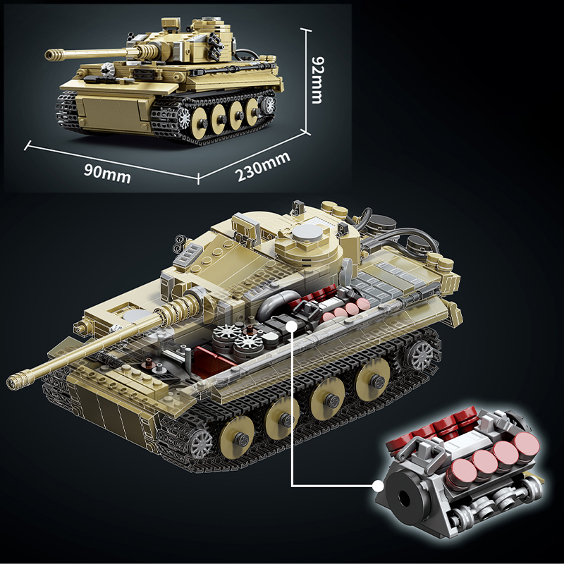 نموذج دبابة ألمانية ثقيلة تايج - مراجعة Lego Compatible Military Tank وسعره