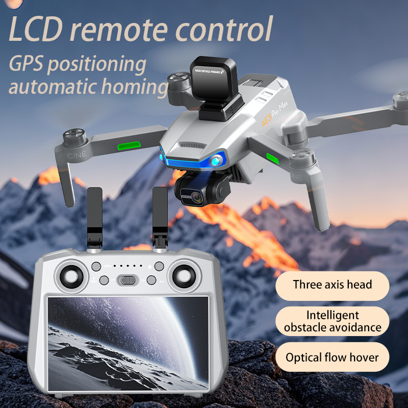 AE3 PRO Max جديد LCD SC نظام ت - مراجعة Fpv Brushless Rc Drone 4K وسعره