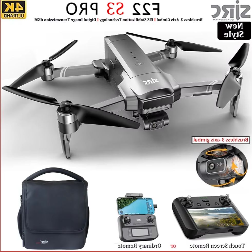 طائرة SJRC F22 S3 pro القابلة  - مراجعة Fpv Brushless Rc Drone 4K وسعره