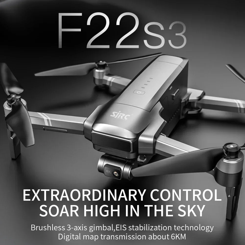 طائرة SJRC F22 S3 pro القابلة  - مراجعة Fpv Brushless Rc Drone 4K وسعره
