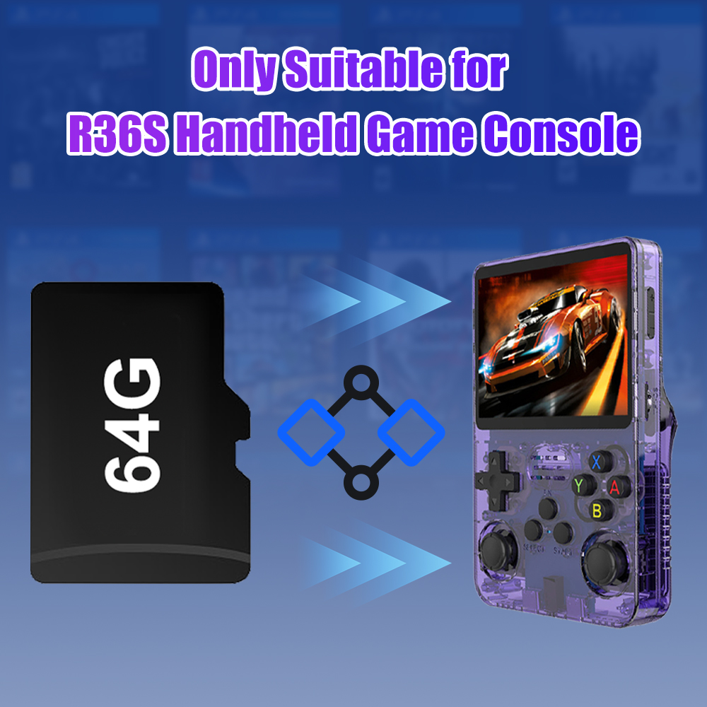بطاقة لعبة TF 64G لوحدة تحكم أ - مراجعة Retro Handheld Game Console R36S وسعره