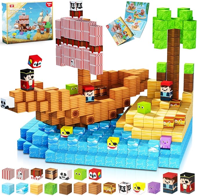 كتل مغناطيسية - مجموعة عالم مغ - مراجعة Magnetic Building Tiles Set 100Pcs وسعره